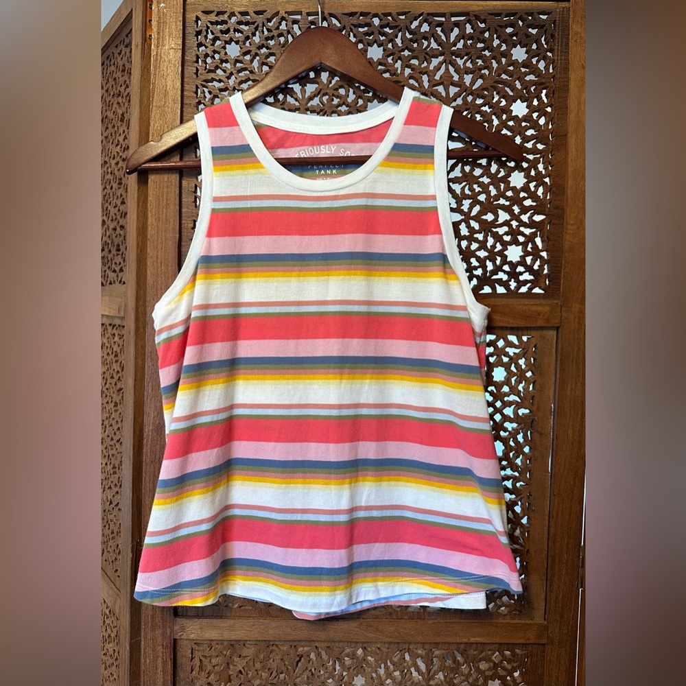 Aero Cotton Striped Tank Top